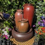 Solar Powered 3 Pouring Urns Traditional Water Feature