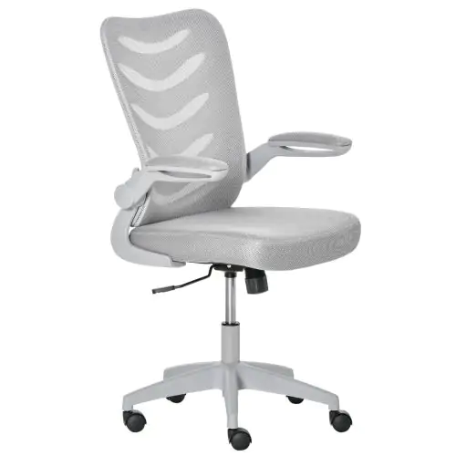 Vinsetto Mesh Office Chair Swivel Task Computer Chair for Home w/ Lumbar Support, Grey