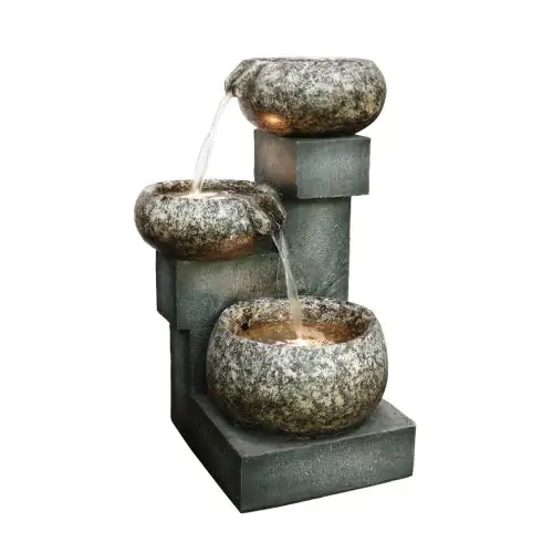 Grasmere Pouring Bowls Modern Solar Water Feature