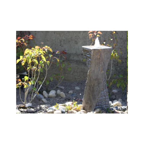 Eastern Black Limestone Twist Two Chiselled & Two Polished Sides (60x20x20) Water Feature