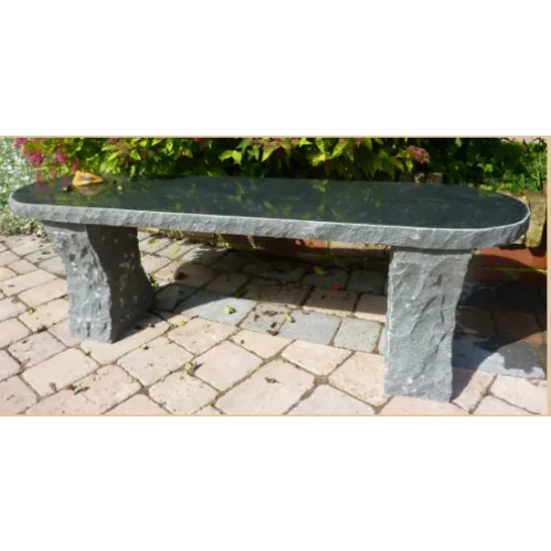 Rustic Black Granite Bench (42x110x35)
