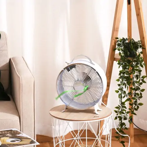  26CM Electrical Table Desk Fan 2-Speed Portable for Home Office,White