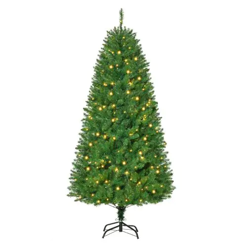  6FT Prelit Artificial Christmas Tree w/ Warm White Light Home Xmas Decoration