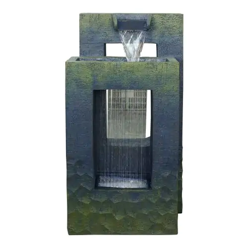 Eastbourne Rain Effect Contemporary Solar Water Feature