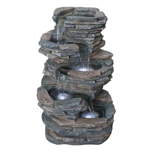 Hereford Slate Falls Rock Effect Solar Water Feature