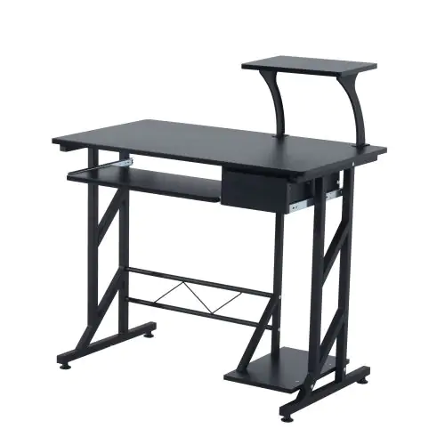  Compact Computer Desk, 90L x 50W x 95H cm-Black
