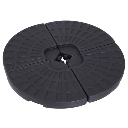 4 Pcs Portable Umbrella Base HDPE Black 