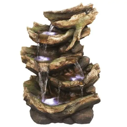 6 Fall Driftwood Woodland Solar Water Feature