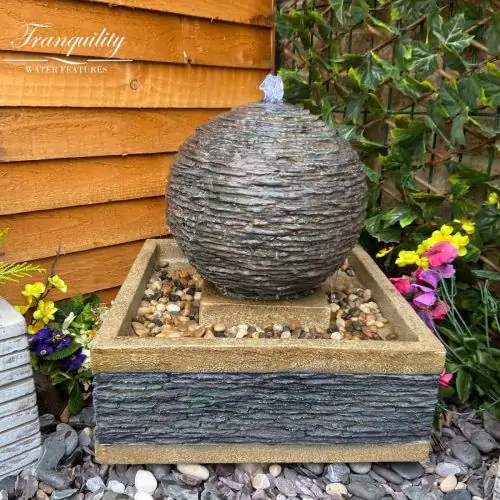 Compact Earth Stone Modern Water Feature