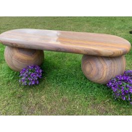 New Sandstone Sphere Legs Bench (40x110x35)