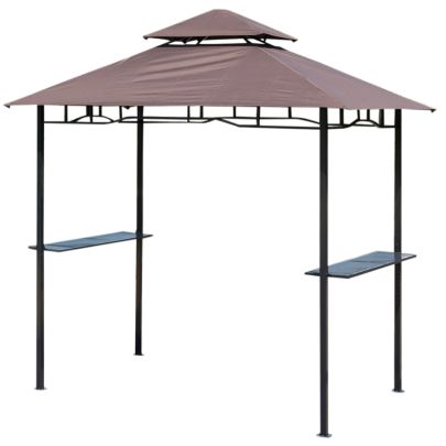 8ft DoubleTier BBQ Gazebo Coffee