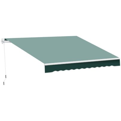 Manual Retractable Awning 2.5x2 m Dark Green