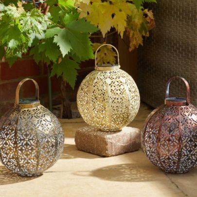 Damasquette Cream 2 Pack Garden Lantern