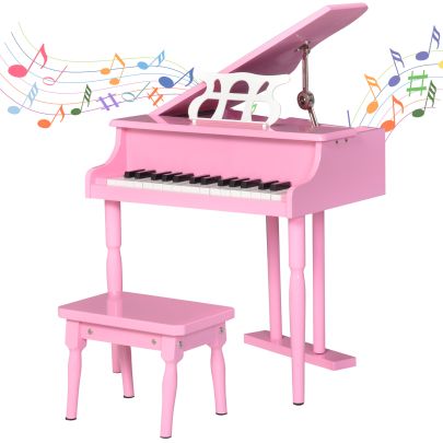   30 Keys Mini Kids Piano for Child with Music Stand and Bench Best Gifts Toy