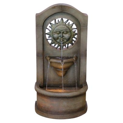Edgemere Sun Face Traditional Solar Water Feature