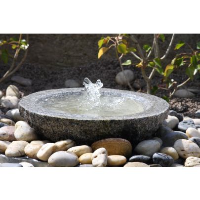 Grey Granite Babbling Bowl Small (12x45x45) Solar Water Feature