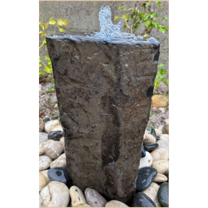 Natural Basalt Column (79x35x35) Solar Water Feature