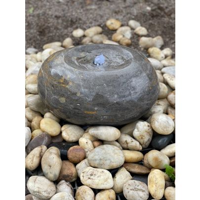 SOLAR POLISHED MARBLE FOUNTAIN H Black