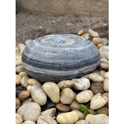 SOLAR POLISHED MARBLE FOUNTAIN H Grey