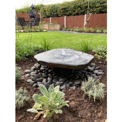Basalt Slab With Plinth (21x65x65) Solar Water Feature
