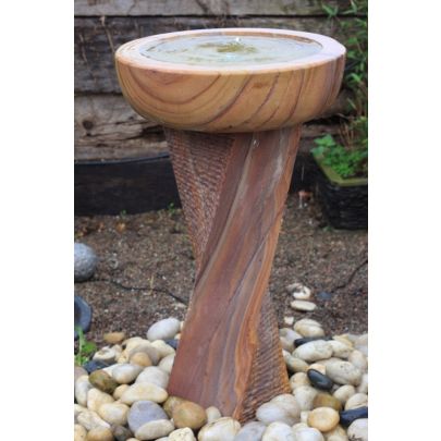 Large Twist With Bowl (77x45x45) Solar Water Feature