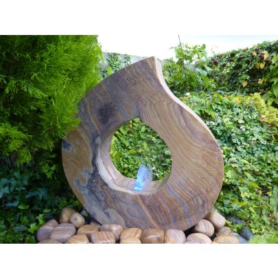Rainbow Babbling Flame (45x45x13) Solar Water Feature