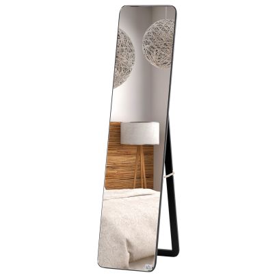  Full Length Mirror Floor Standing or Wall Mount Dressing Mirror Bedroom Black