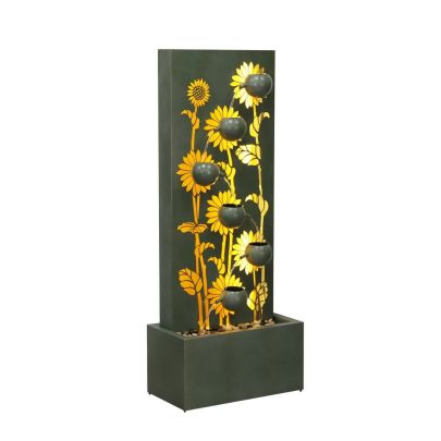 Salina Zinc Metal Modern Metal Water Feature