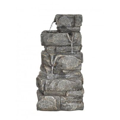 3 Drop Rockface Rock Effect Solar Water Feature