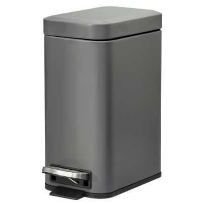  5L Step to Open Pedal Kitchen Bathroom Bin - Grey