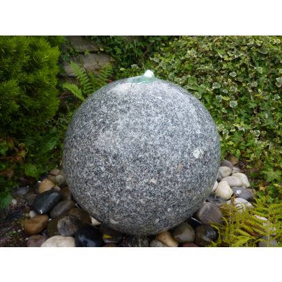 Solar POLISHED DRILLED GREY GRANITE SPHERE, DIA 40CM