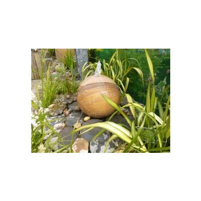 Rainbow Sandstone Spheres Drilled (40x40x40) Solar Water Feature