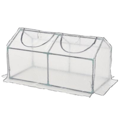  Mini Greenhouse With 2 Windows, Plant Flower Herbs Growing, PE, 120 x 61 x 61cm