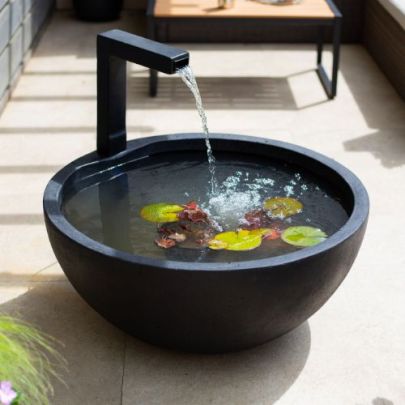 Kelkay Patio Pond Medium Modern Solar Water Feature