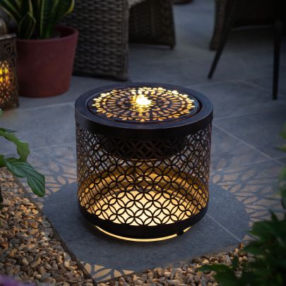 Taza Glow with Lights Modern Water Feature