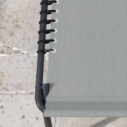 Outsunny Folding Sun Lounger, with Four Position Back Light Grey