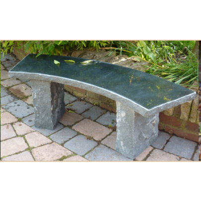 Curved Bench Black Limestone (42x100x36)