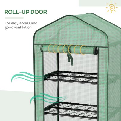 Outsunny Three Tier Mini Greenhouse Green