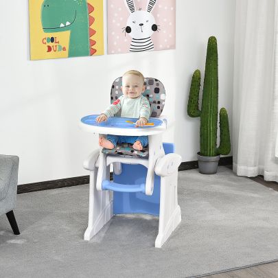  HDPE 3-in-1 Baby Booster High Chair Blue