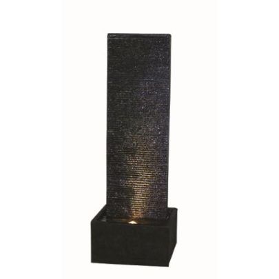 Black Ripple Sheet Oriental Solar Water Feature