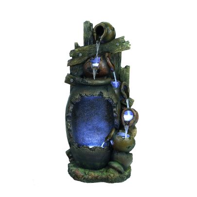 Cascading Multi Pots Rain Effect Traditional Water Feature