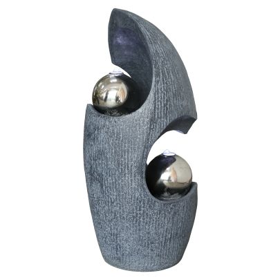 Dayton Stainless Spheres Wave Contemporary Water Feature