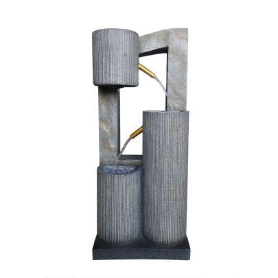 Oxford Pouring Columns Contemporary Solar Water Feature