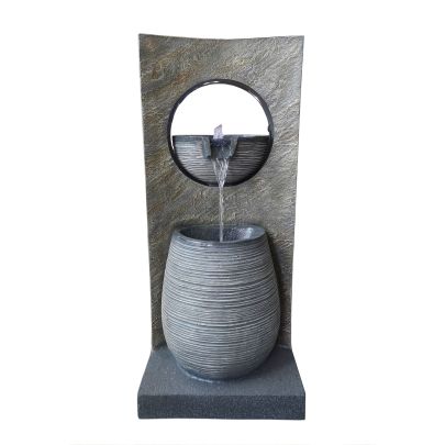 Newport Pouring Bowl Contemporary Solar Water Feature