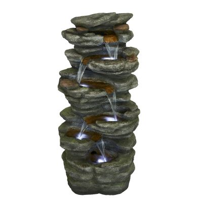Tampa Slate Falls Rock Effect Solar Water Feature