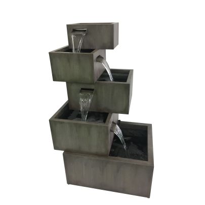 Ferentino Zinc Metal Modern Metal Water Feature