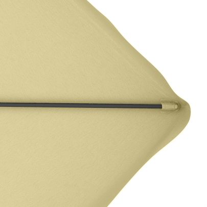 Outsunny 2.5m Square Double Top Garden Parasol Cantilever Umbrella with Ruffles, Beige