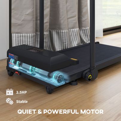 HOMCOM 2.5HP Walking Pad Treadmill, Folding Under Desk Treadmill, Walking Machine, 1 10km h, with Remote Control