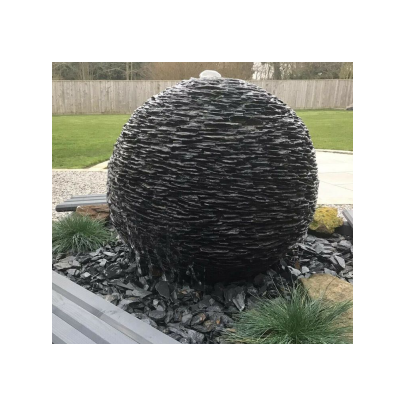 Slate Sphere (60x60x60) Solar Water Feature