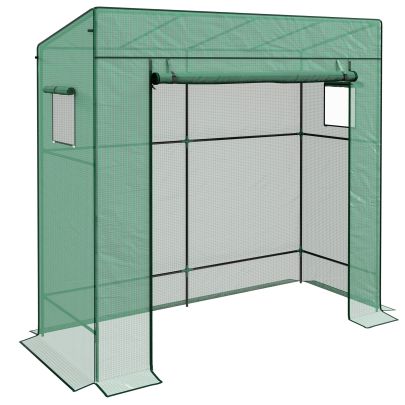 Outsunny 77 x 196cm Walk In Greenhouse, with Accessories